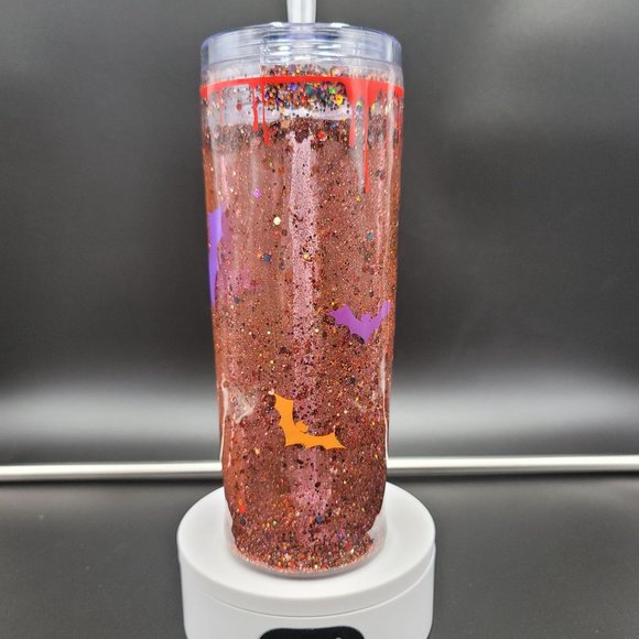 Horror Snow Globe Tumbler 18 Oz Slasher Ghostface Freddy Spooky Cup - Picture 3 of 6